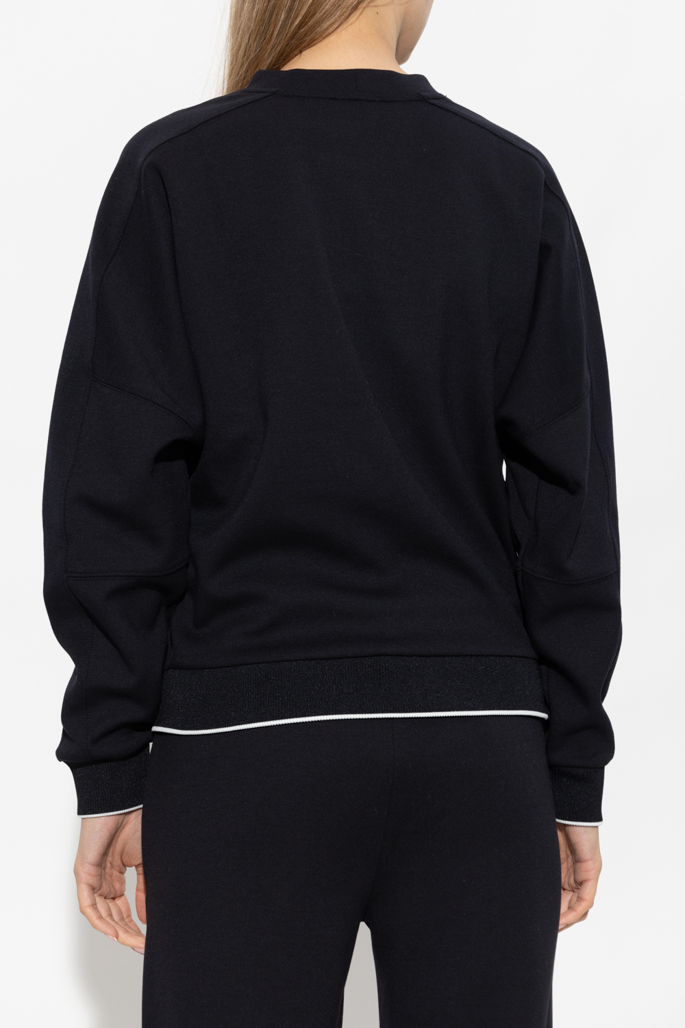 Вязаная кофта с вышивкой giorgio armani - Black Sweatshirt